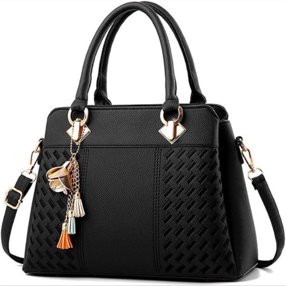 New! Pincnel Womens Black Sachet / Shoulder Handbag / Purse
